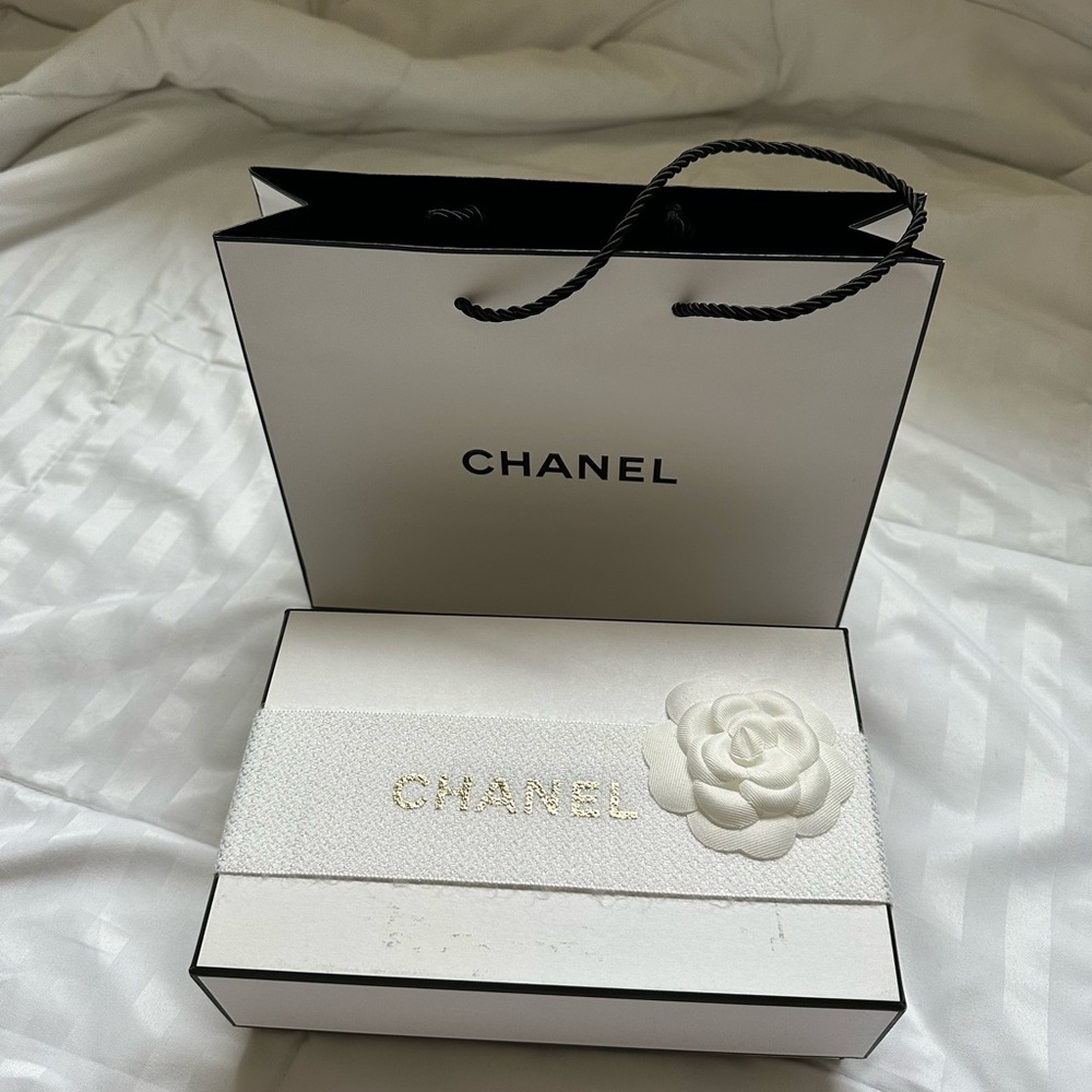 Chanel White Box with Camellia Flower